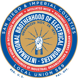 IBEW International Brotherhood of Electrical Workers Local 569 logo