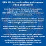 IBEW 569 Rescinds Endorsement for Eric Swalwell for Governor